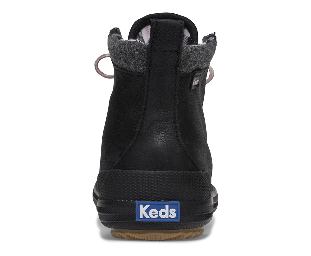 Keds Womens Boots Black - Scout Water-Resistant Leather w/ Thinsulate™ - 579IGKQUY